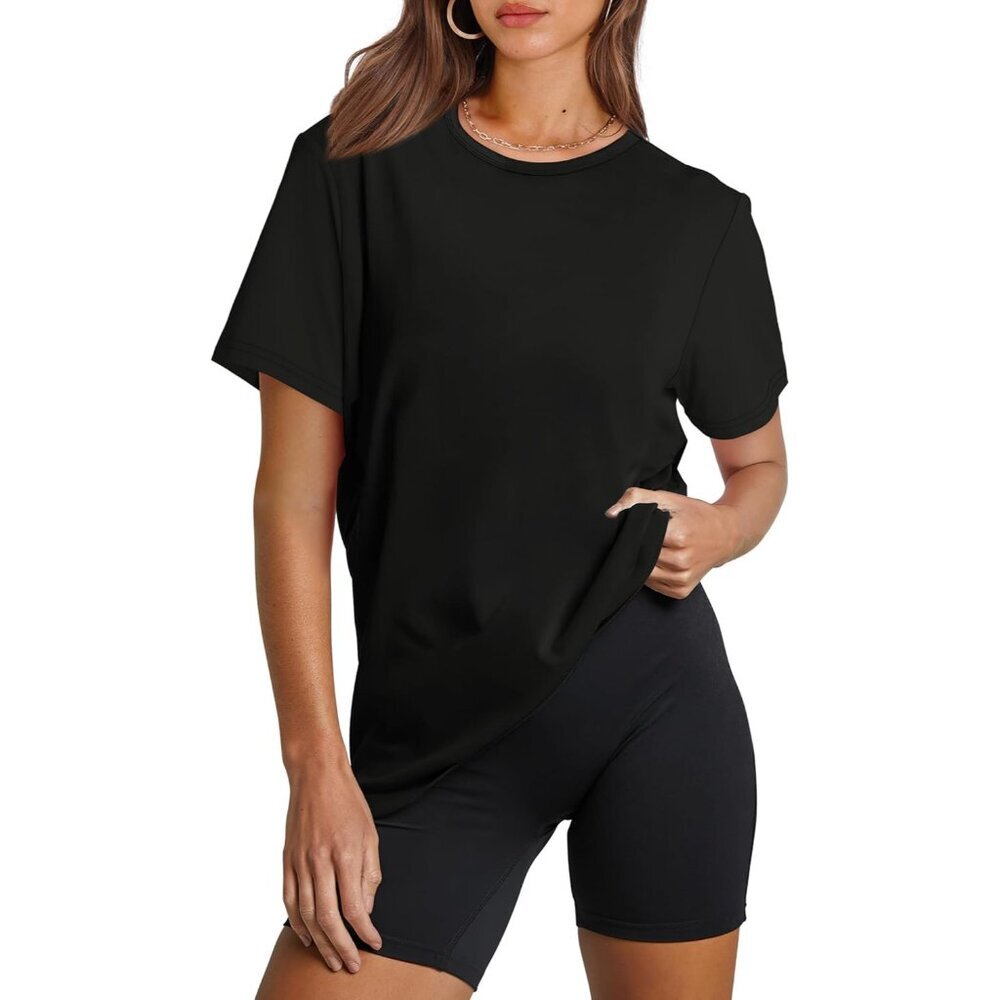 Workout Tops for Women UPF 50+ Breathable Quick Dry Loose Fit T Shirt Outdoor Yo